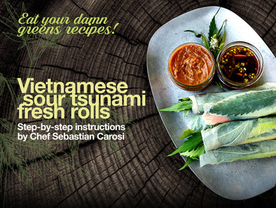 Eat your damn greens recipe: Vietnamese sour tsunami fresh rolls